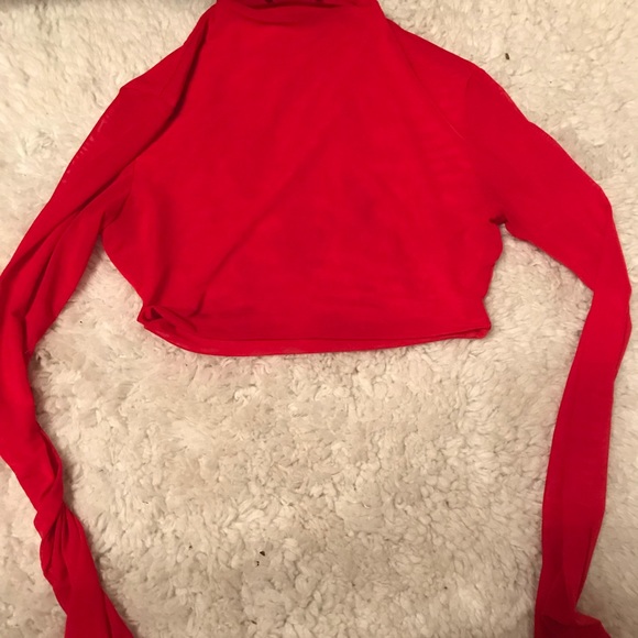 Red two piece bodycon set - Picture 4 of 5